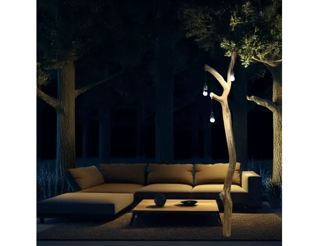 Rustic Tree Branch Arc Floor Lamp – Tall Natural Lighting