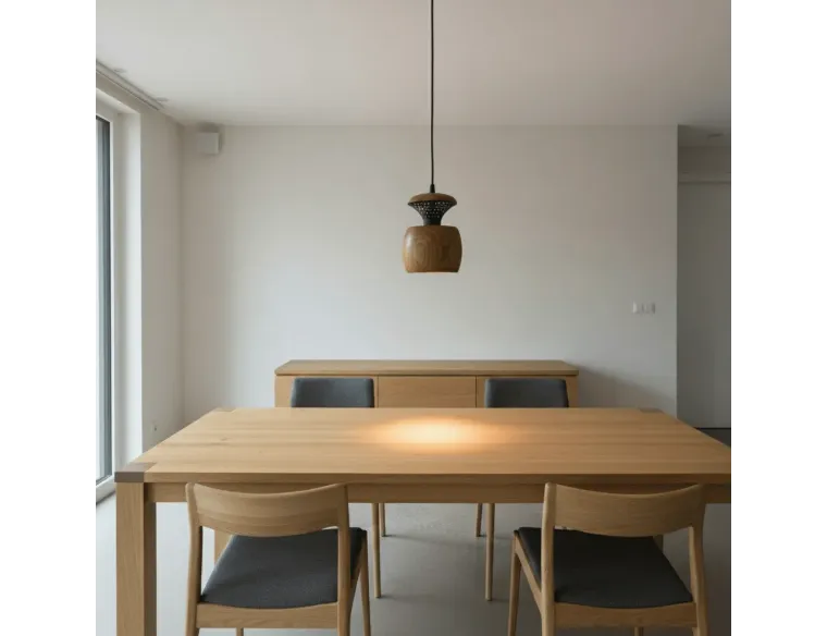 “Orbit” Pendant Light — Ebonized Oak & Swarovski Accents (LED 3W Warm)