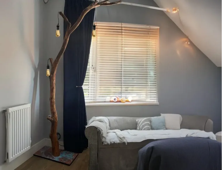 Rustic Tree Branch Arc Floor Lamp – Tall Natural Lighting